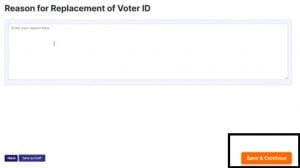 replacement of Voter ID