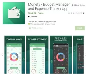 Monefy expense manager app