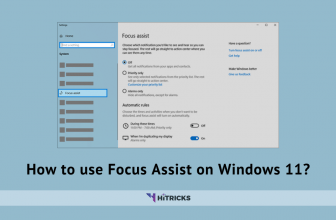 How to use Focus Assist on Windows 11?